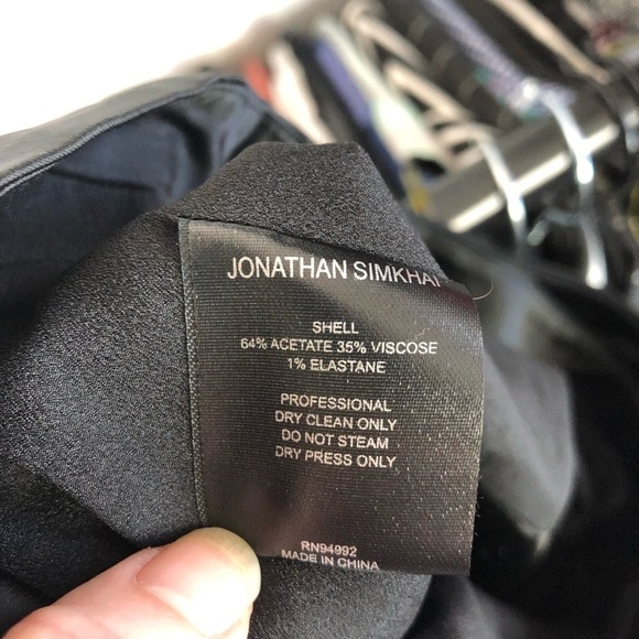 JONATHAN Simkhai Black Satin Zip Side Slit Wrap Skirt - Picture 12 of 13